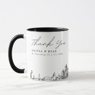 St. Petersburg Hochzeit Minimal Benutzerdefinierte Tasse