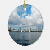 St. Petersburg-Pier und Skyline Keramikornament (Links)