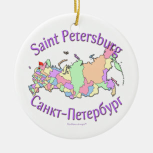 St. Petersburg-Russland-Karten-Verzierung Keramikornament