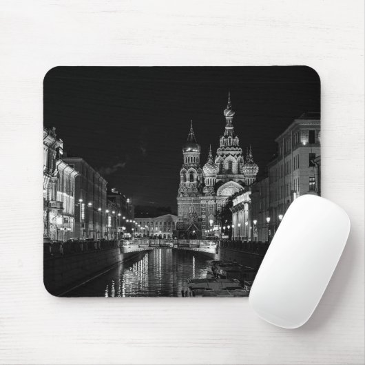 St. Petersburg Russland Schwarz-Weiß-Mousepad Mousepad (Mit Mouse)