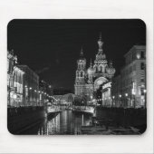 St. Petersburg Russland Schwarz-Weiß-Mousepad Mousepad (Vorne)