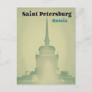 St. Petersburg Russland Vintage-Reise-Druck Postkarte