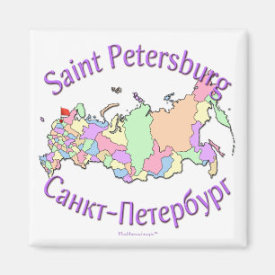 St. Petersburg Stadt Russland Karte Magnet