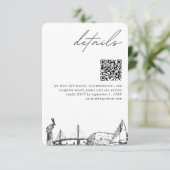 St. Petersburg Wedding Modern Details QR Code Begleitkarte (Stehend Vorderseite)