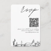 St. Petersburg Wedding RSVP QR Code Small Begleitkarte (Vorderseite)