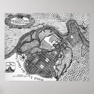 St- Petersburgplan Poster