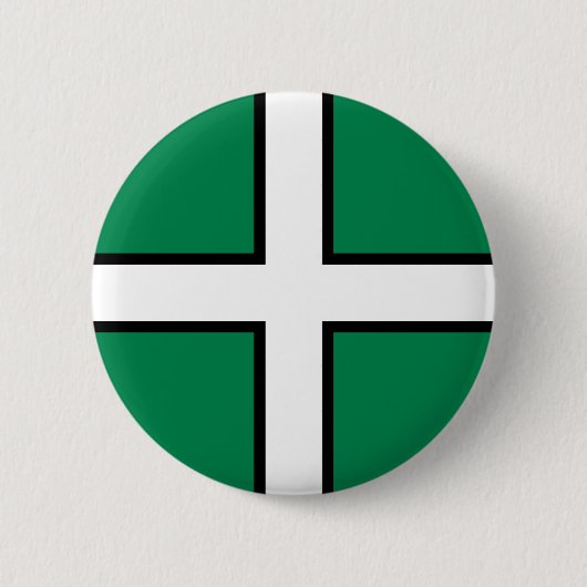 St. Petroc-Flagge / Fahne von Devon Button (Vorderseite)