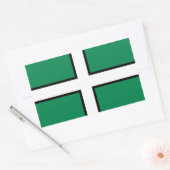 St. Petroc-Flagge / Fahne von Devon Rechteckiger Aufkleber (Umschlag)