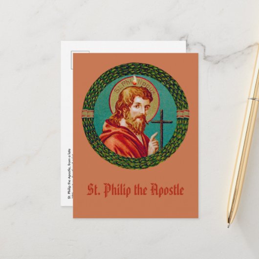 St. Philip der Apostel (JMAS 10) Postkarte (Vorderseite/Rückseite Beispiel)