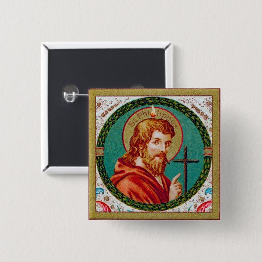 St. Philip the Apostle (JMAS 10) Platz Button (Vorne & Hinten)