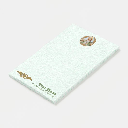 St. Philomena (BK 005) 4"x6" Post-it Klebezettel (angewinkelt)