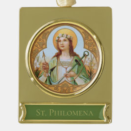 St. Philomena (BK 005) Banner-Ornament Gold