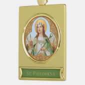 St. Philomena (BK 005) Banner-Ornament Gold (Links)