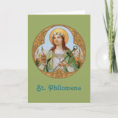 St. Philomena (BK 005) Blank Greeting Card Karte (Vorderseite)