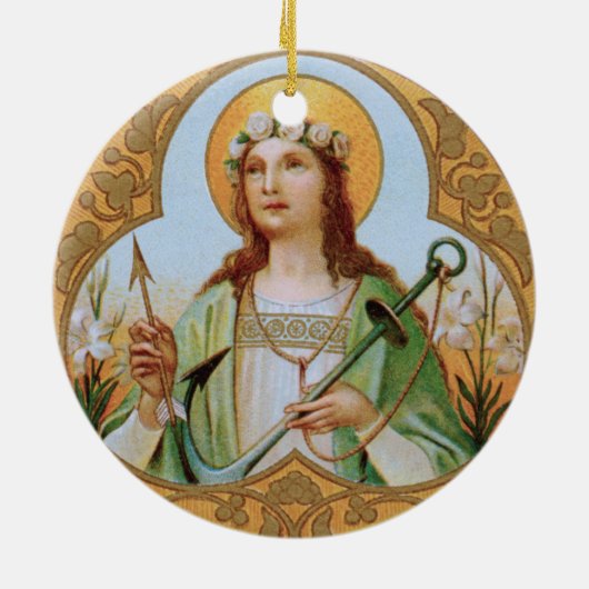 St. Philomena (BK 005) Keramik Ornament (Hinten)