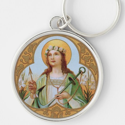 St. Philomena (BK 005) Metal Schlüsselanhänger (Vorne)