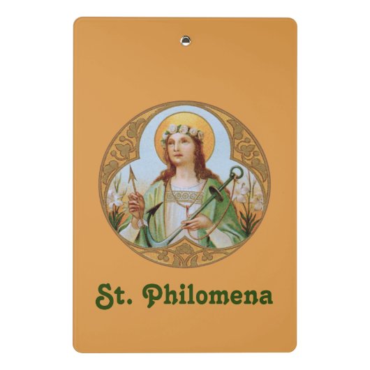 St. Philomena (BK 005) Mini Klemmbrett (Rückseite)