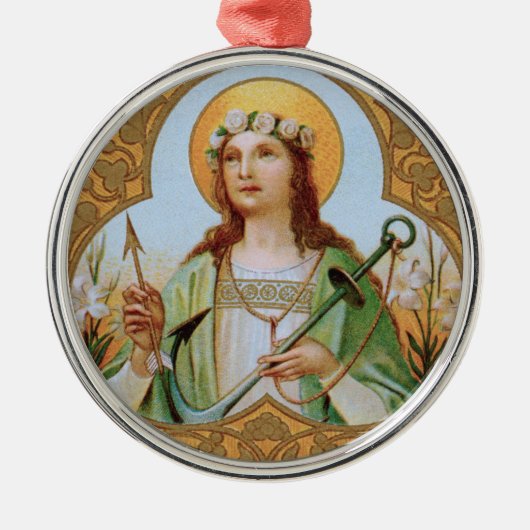 St. Philomena (BK 005) Ornament Aus Metall (Vorne)