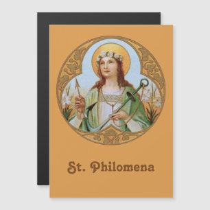 St. Philomena (BK 05) 13x18cm Magnet-Grußkarte Magnetkarte