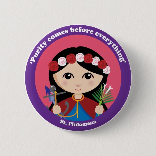 St. Philomena Button (Vorderseite)