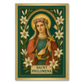 St. Philomena Katholische Hochzeitstisch Tischnummer (Vorderseite)