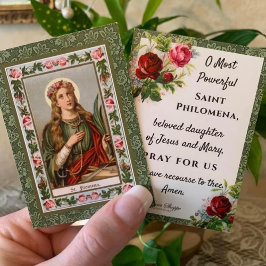 St. Philomena Katholische religiöse Heilige Gebete Platzkarte