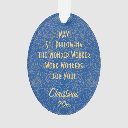 St. Philomena mit Anchor (SNV 051) Acryl Ornament (Rückseite)