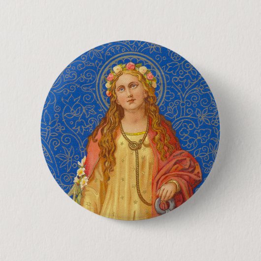St. Philomena mit Anchor (SNV 051) Button (Vorderseite)