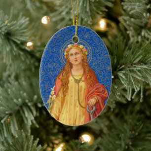St. Philomena mit Anchor (SNV 051) Keramik Ornament