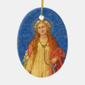 St. Philomena mit Anchor (SNV 051) Keramik Ornament (Vorne)