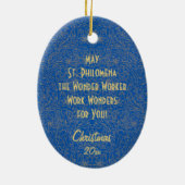 St. Philomena mit Anchor (SNV 051) Keramik Ornament (Hinten)