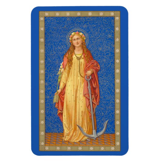 St. Philomena mit Anchor (SNV 051) Magnet (Vertikal)