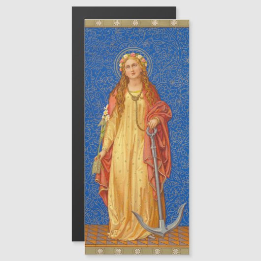 St. Philomena mit Anchor (SNV 051) Magnet (Vorne/Hinten)