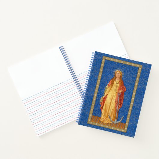 St. Philomena mit Anchor (SNV 051) Notebook Notizblock (Innenseite)