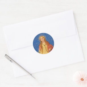 St. Philomena mit Anchor (SNV 051) Runder Aufkleber