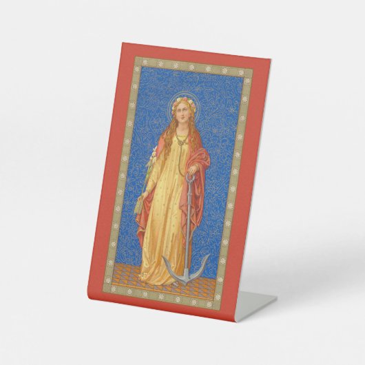 St. Philomena mit Anchor (SNV 051) Sockelschild (Vorderseite)