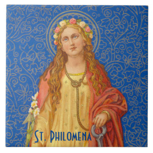 St. Philomena mit Anker (SNV 051) Fliese