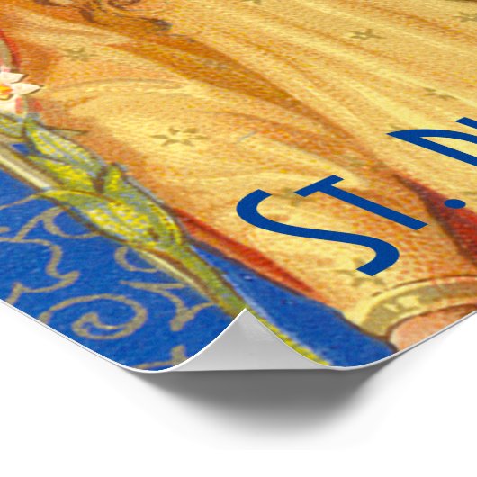 St. Philomena mit Anker (SNV 051) Poster (Ecke)