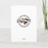 St. Philomena Pink Roses Palm Cord Karte (Rückseite)