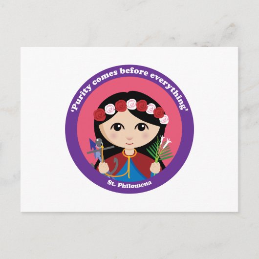 St. Philomena Postkarte (Vorderseite)