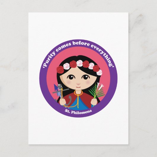 St. Philomena Postkarte (Vorderseite)