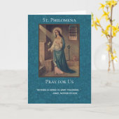 St. Philomena Powerful Novena Gebet Karte (Gelbe Blume)