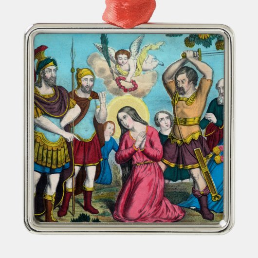 St. Philomena wird hintergangen Ornament Aus Metall (Vorne)