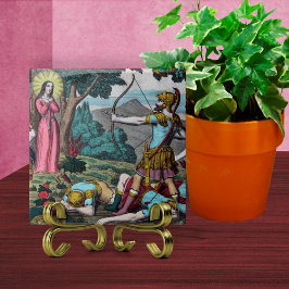 St. Philomena wird mit den Pfeilen geschossen Fliese