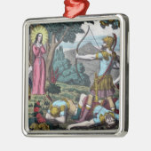 St. Philomena wird mit den Pfeilen geschossen Ornament Aus Metall (Links)