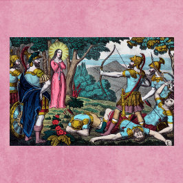 St. Philomena wird mit den Pfeilen geschossen Poster