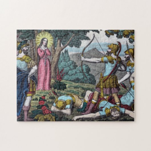 St. Philomena wird mit den Pfeilen geschossen Puzzle (Horizontal)