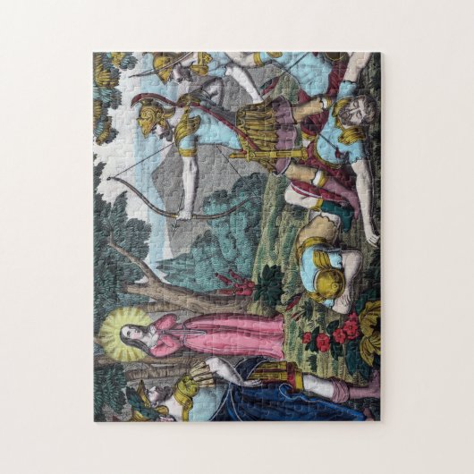 St. Philomena wird mit den Pfeilen geschossen Puzzle (Vertikal)