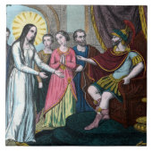 St. Philomena wird vor Kaiser Diokletian getestet Fliese (Vorderseite)