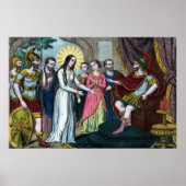 St. Philomena wird vor Kaiser Diokletian getestet Poster (Vorne)